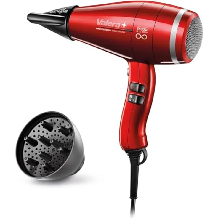 Valera Swiss Power4ever eQ, professioneller Ionen-Haartrockner mit digitalem Motor, 2400 Watt, Sanify Luftreinigung, intelligente Luftstrom-Diagnose, Farbe Rot – Bild 1