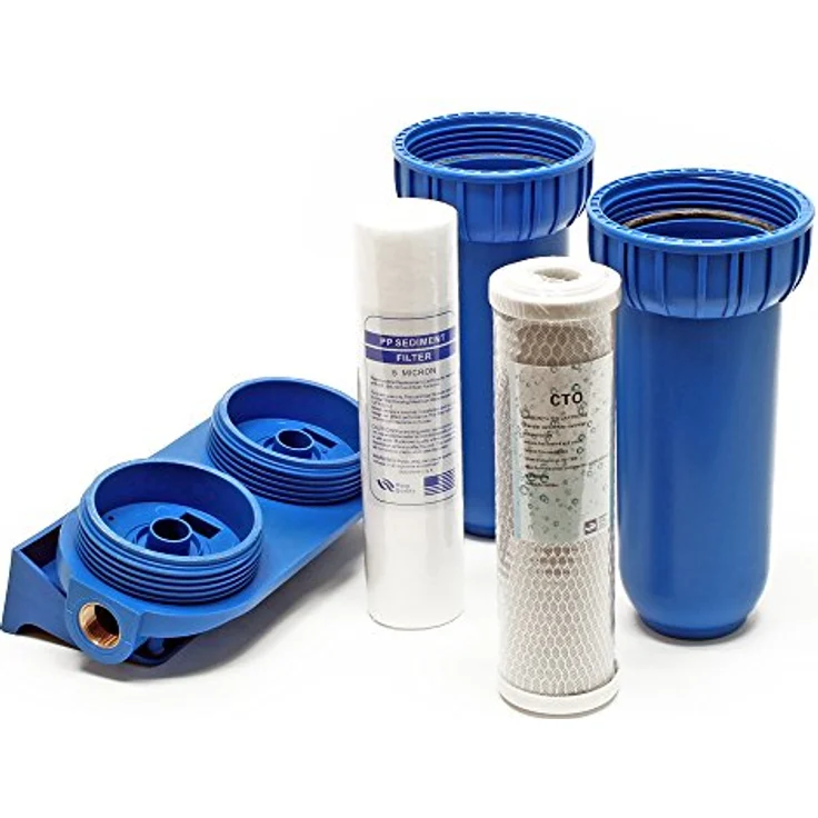 Naturewater NW-BR10B2 Doppelfilter 26,16 mm 3-4' PP Kartusche Aktivkohleblock Schraubenschlüssel – Bild 4