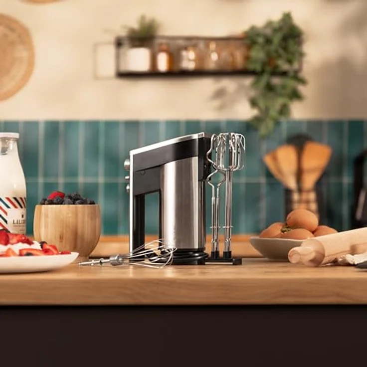 Cecotec Handrührgerät PowerTwist 500 Full Steel, 500 W, 5 Geschwindigkeiten, Turbofunktion, mit Schneebesen, Rühr- und Knethaken, ergonomisches Design – Bild 2