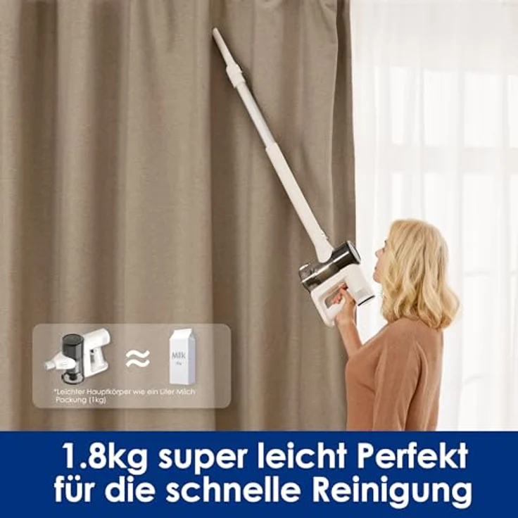 Tineco Pure ONE Air Akku Staubsauger, Multi-Cyclone, ultraleise, leistungsstark, langlebiges Design, installationsfreie Ladestation, blau – Bild 2