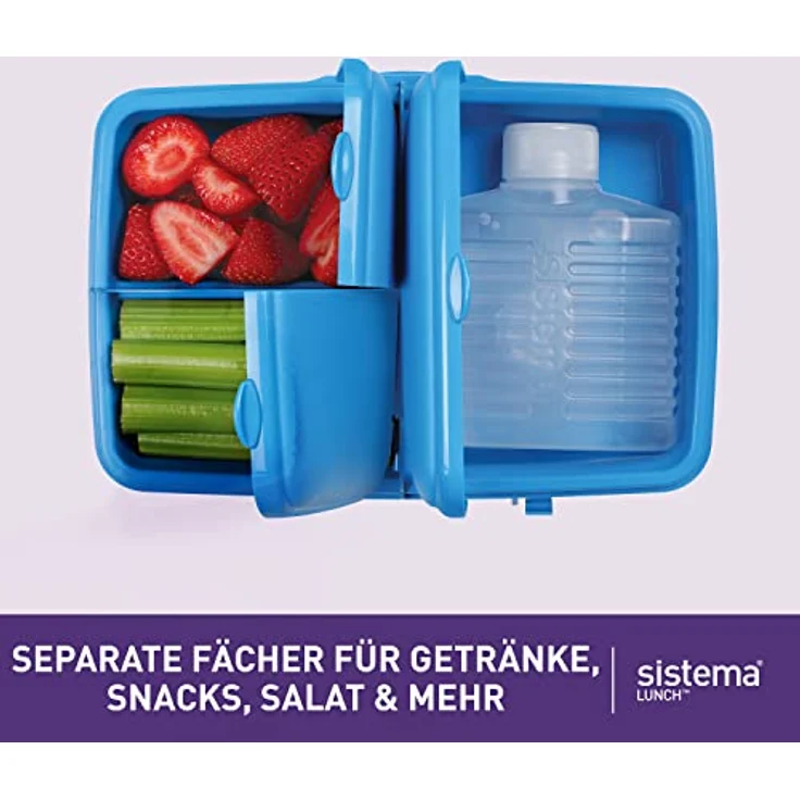 Sistema Lunch Slimline Quaddie Box, 1,5 l, blau-grün – Bild 6