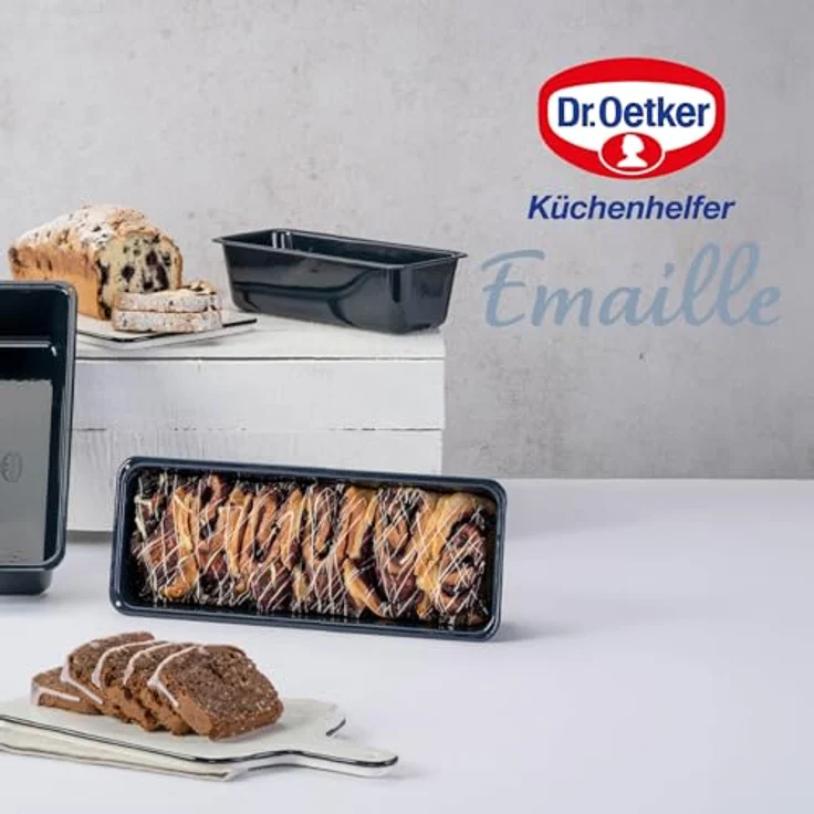 Dr. Oetker Kastenform 25 cm, robuste Brotbackform, Kuchenform für saftige Kuchen und deftige Brote, Serie Back-Liebe le, Menge: 1 Stück – Bild 8