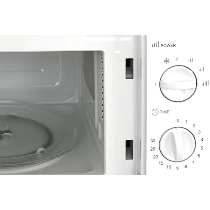 DESKI Mikrowelle DESKI Mikrowelle weiß 700 Watt Microwelle Drehteller Timer 6 Stufen – Bild 6