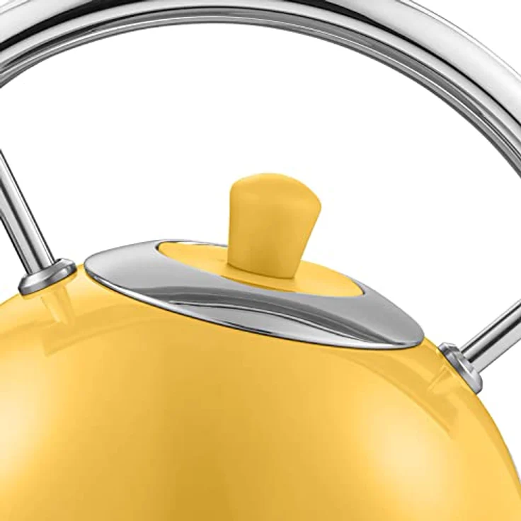 Swan Retro Set Frühstückswasserkocher Gelb, 1,8 Liter mit 360° drehbarem Sockel und Toaster mit 6 Toaststufen – Bild 9