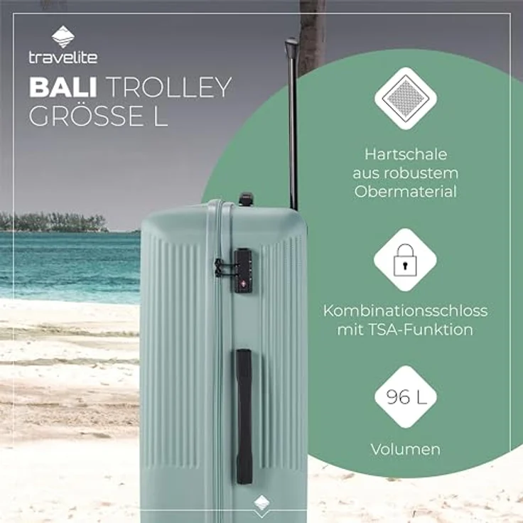 Travelite Bali Trolley L 77 Mint, 96 l Volumen – Bild 2