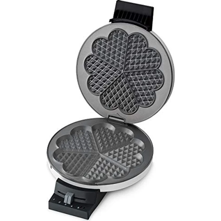 Cloer 120 Waffeleisen für klassische Waffeln im XXL Format, Waffelgröße 19,5 cm, 1200 Watt, Backampel, Stahl, weiß – Bild 3