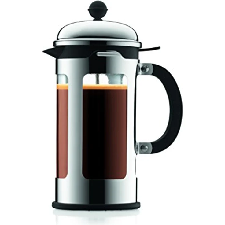 Bodum CHAMBORD Kaffeebereiter (French Press System, Auslaufschutz, Edelstahlrahmen, 0,5 liters) glänzend – Bild 5