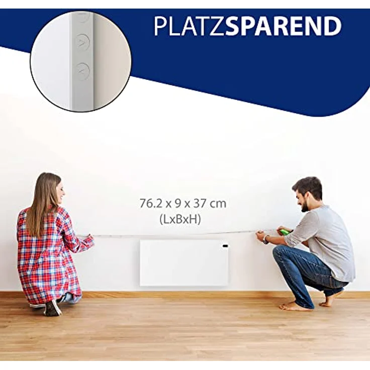 ADAX NEO NP | Elektro Heizkörper - 1000W, Weiß | Thermostat mit Zeitschaltuhr | Elektroheizung Energiesparend | Höhe 370mm | Heizung Elektrisch | Frostwächter | Konvektor Heizung | KDT | IP20 – Bild 4