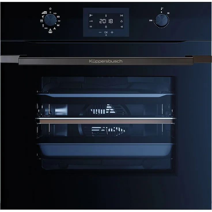 Küppersbusch BP 6332.0 SE6 K-Series.3 Pyrolyse Pizza-Backofen mit 70 Liter XXL-Garraum, 6 Backofenfunktionen, Schwarz/Black Steel