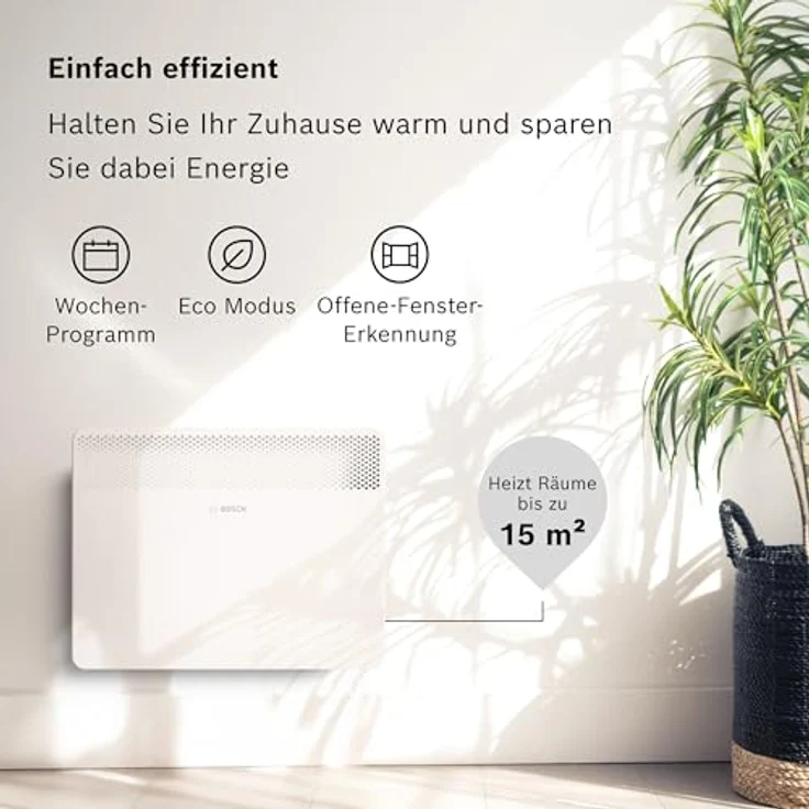 Bosch Hausgeräte Heat Convector HC 4000-15, Heizkörper mit Thermotechnik, kompakt und effizient – Bild 2
