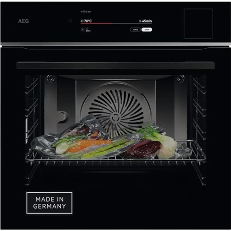 AEG TP9SB82WAB, Wifi Einbau-Dampfbackofen, Multidampfgarer, Serie 9 mit Touch-Swipe-Display, Schritt-für-Schritt kochen, SousVide, 100% Auto-Dampf, Made in Germany – Bild 1