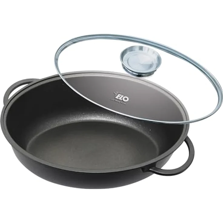ELO Bräter ALUCAST D 38 cm grau, Aluminiumguss mit Antihaftversiegelung und gelochtem Induktionsboden – Bild 4