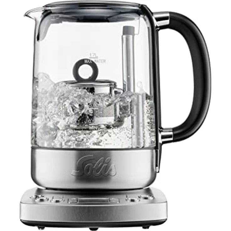 Solis Tea Kettle Automatic (Type 5518) Tee- und Wasserkocher mit integr. Teesieb, Silber – Bild 5