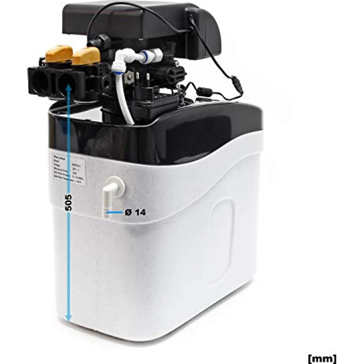 Wiltec SOFT-C2 Wasserenthärtungsanlage, 800 l/h Wasserentkalkung mit Ionentauscher und 12 l Soletank – Bild 5