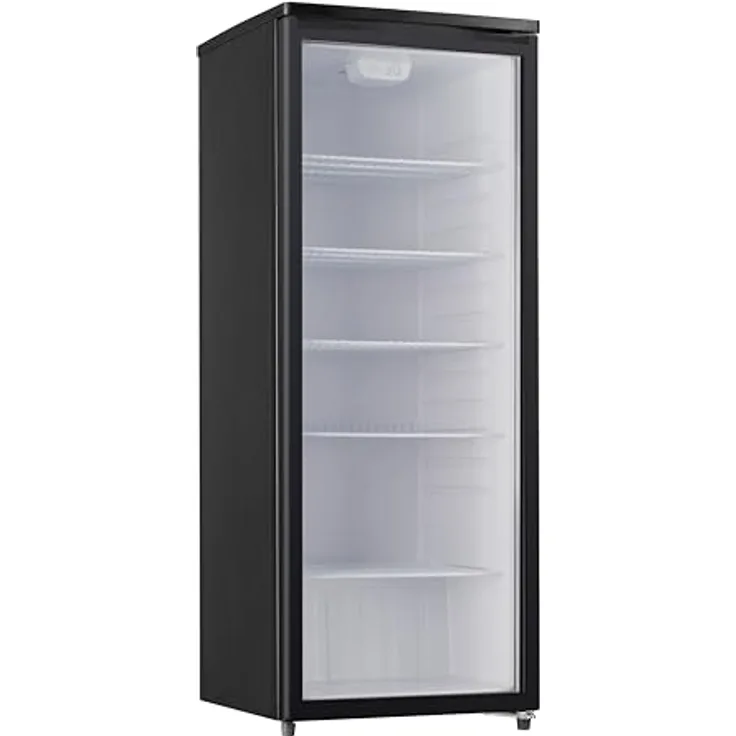 PKM Getränkekühlschrank GKS255B, schwarzer Flaschenkühlschrank mit 256 Liter Nutzinhalt