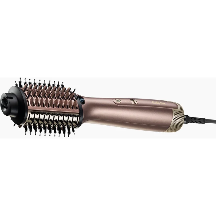 BaByliss Warmluftbürste Air Power Volume AS95E, 2-in-1 Warmluft- und Heizbürste, WET/DRY Modi, ovale Bürste für Glanz, schwarz – Bild 1