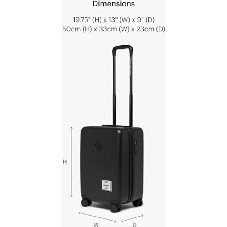 Herschel Heritage Kabinentrolley XS, 50 cm, rosa, 100% Polycarbonat, 4 Rollen – Bild 3