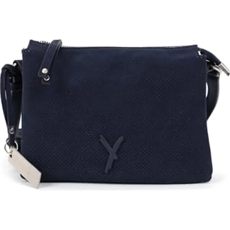 SURI FREY Umhängetasche Romy Basic, kleine Crossover Bag mit vielen Fächern, Farbe Blau, inkl. Quasten-Anhänger – Bild 1