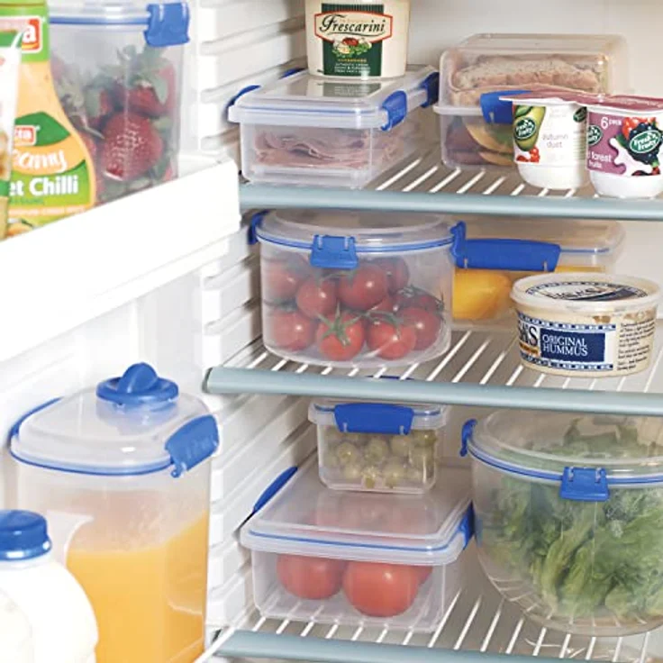 Sistema 1880 Vorratsbox Klip-it 9,67l, Plastik, Transparent-Blau, 16 x 36 x 24 cm – Bild 5