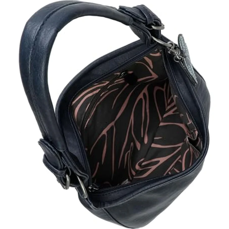 Fritzi aus Preußen, Eco Hobo Schultertasche 31 cm, geräumig mit Reißverschlussfach, Blau – Bild 3