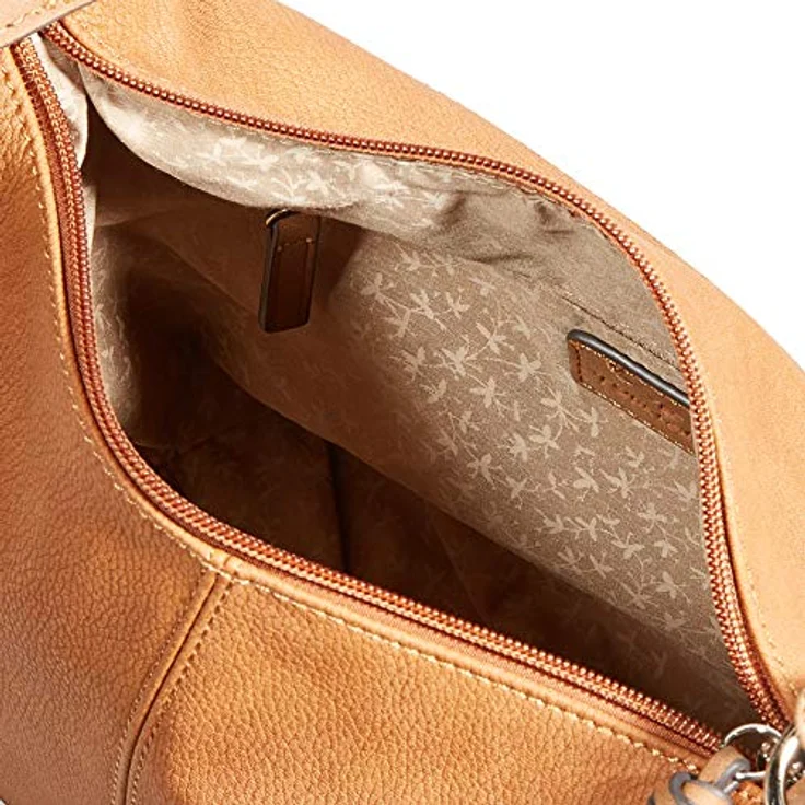 TOM TAILOR Umhängetasche CAIA Cross bag M, Nubuklederimitat, 7 Fächer, Smartphone-Fach, beige – Bild 6