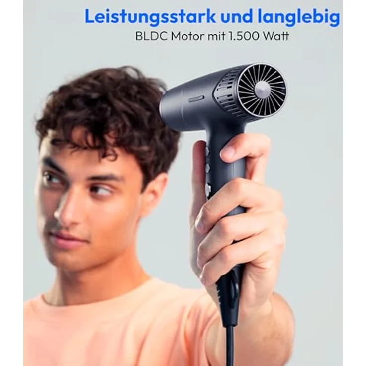 MEDION Haartrockner HD2 mit Ionen Technologie, 1.500 Watt, Diffusor, BLDC Motor, Schwarz – Bild 2