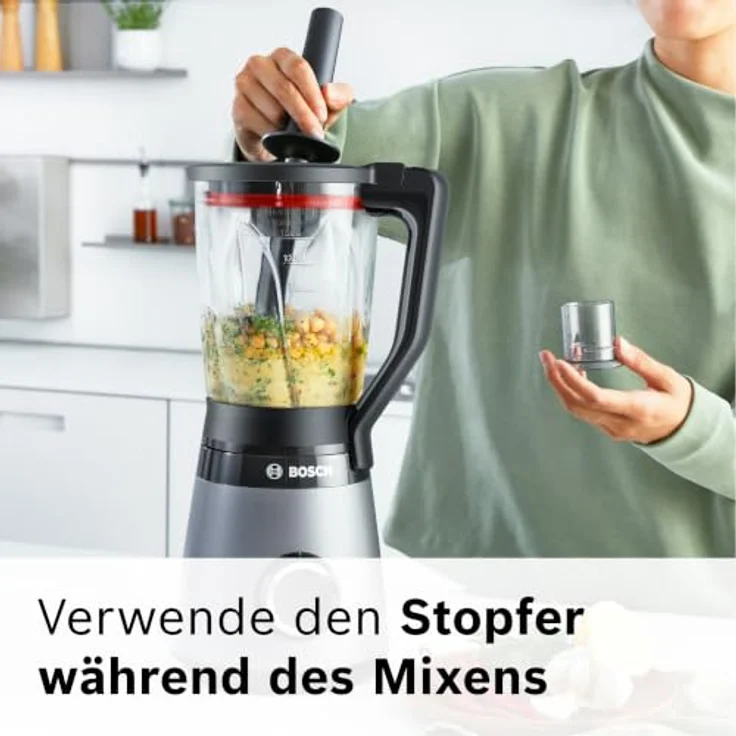 Bosch Serie 4 MMB4192S, Standmixer mit 1,5 l, 1200 W, Pulsfunktion, Schwarz/Graphit/Transparent – Bild 10