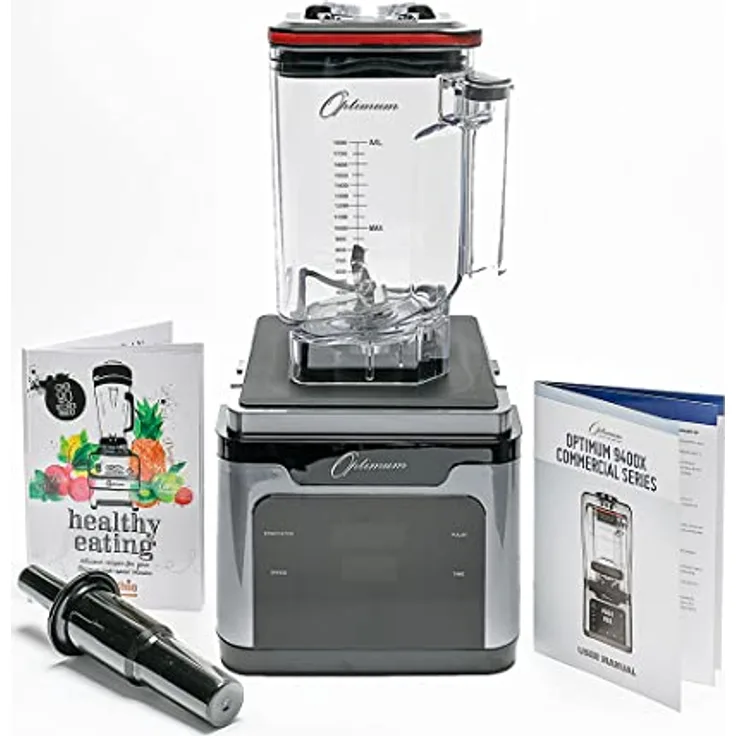 Hochleistungsmixer Optimum 9400X, optionaler Schallschutz I 2611 Watt, 6-Klingen-Edelstahlmesser, 5 individuelle Programme + manuelle Einst, 1.8L Behälter BPA-frei, Smoothies, Nussmus, Crushed Ice
