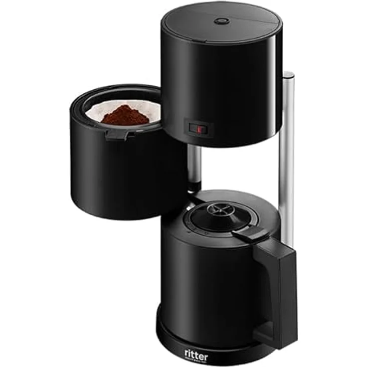 Ritter pilona 5 Filterkaffeemaschine mit Isolierkanne & Abschaltautomatik, Made in Germany, Schwarz – Bild 4