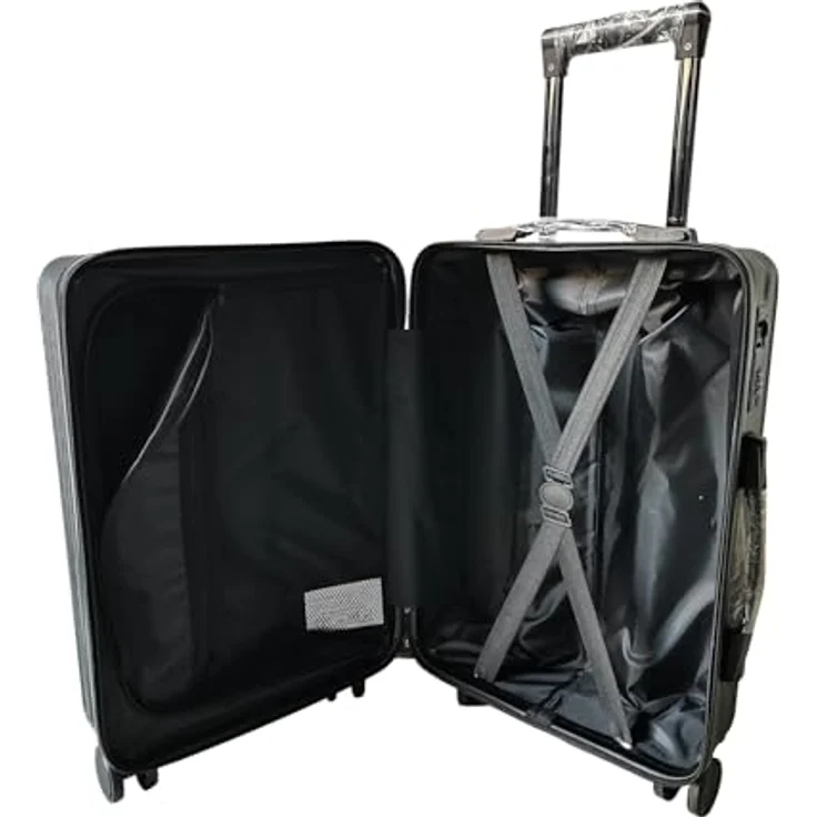 NTK-Collection Kofferset Leandra, 2-teilig, Hartschalenkoffer, Schwarz, 80 l Volumen, integriertes Zahlenschloss, leichtläufige Rollen – Bild 5