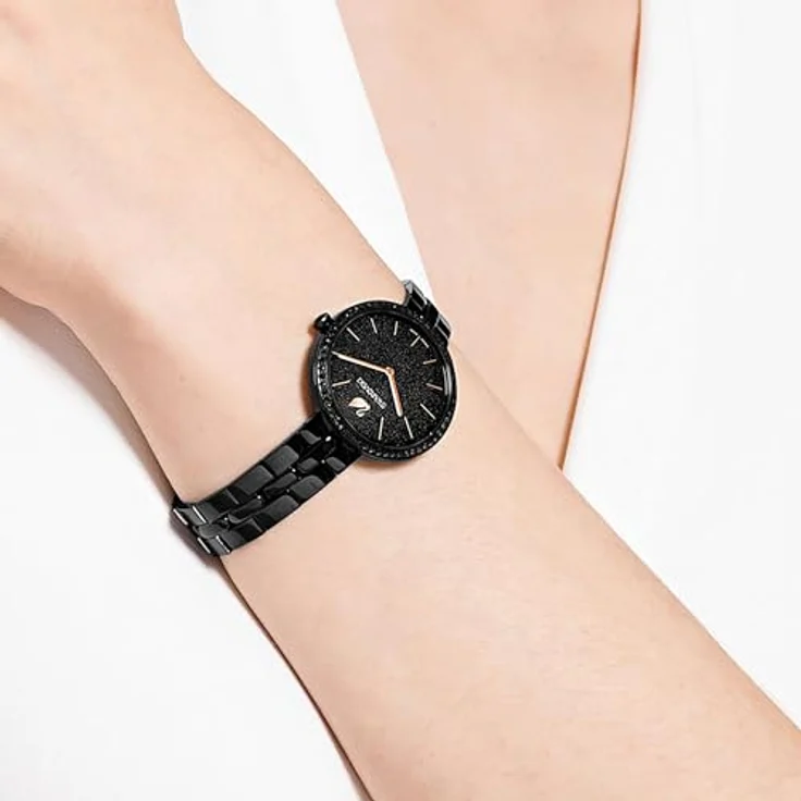 Swarovski Damen Uhr 5547646 Cosmopolitan, Metallarmband, schwarz, schwarzes PVD-Finish – Bild 5