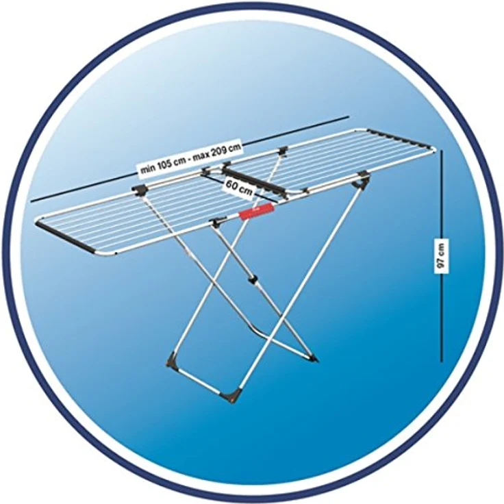 Vileda Doble ausziehbarer Wäscheständer, weiß – Bild 3