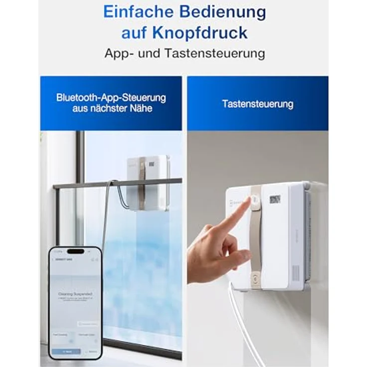 ECOVACS Fensterputzroboter WINBOT MINI, Ultraschall-Wassersprüh-System, WIN-SLAM 3.0-Technologie – Bild 9