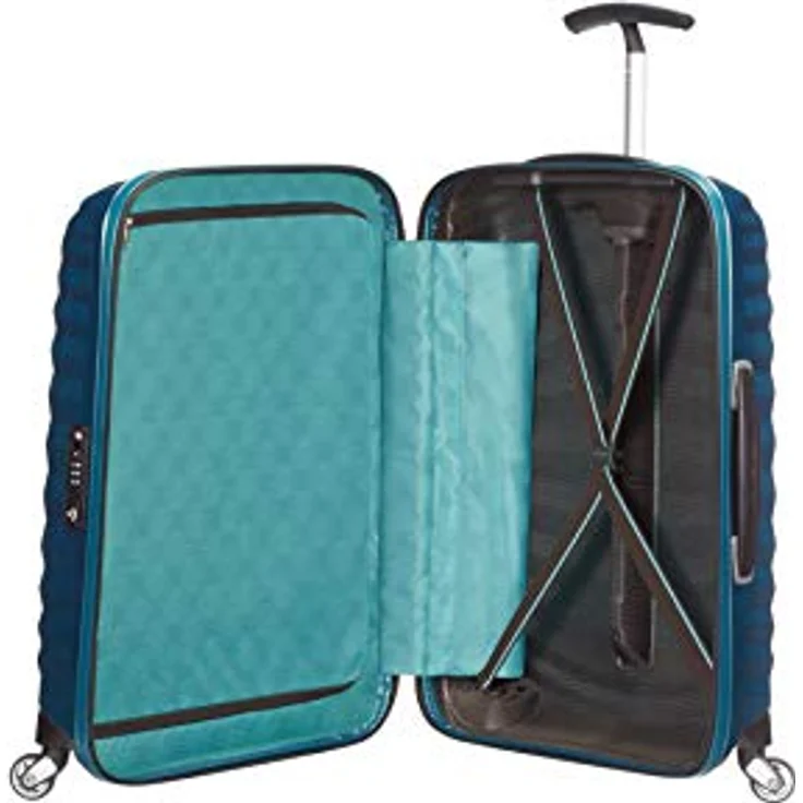 Samsonite Lite-Shock - Spinner S Handgepäck, mit 4 Rollen, 55 cm, 36 L, Blau (Petrol Blue) – Bild 3