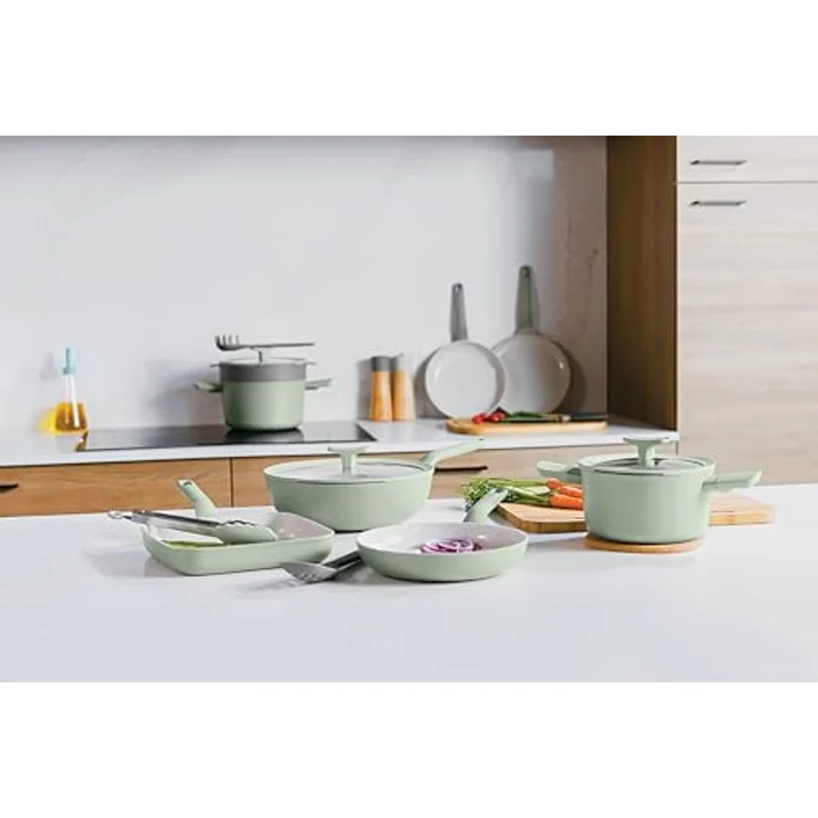 BergHOFF Leo Balance Kochtopf (20cm) - induktion Suppentopf mit Deckel - non stick pot mit CeraGreen-Beschichtung - Moonmist – Bild 2