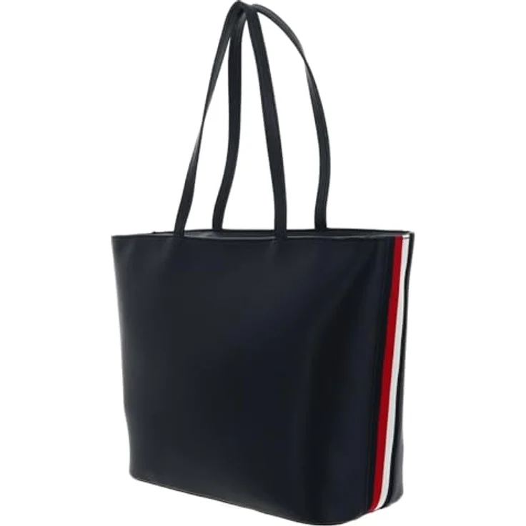 Tommy Hilfiger Shopper TH ESSENTIAL SC TOTE CORP, Handtasche Damen Tasche Damen Schultertasche Recycelte Materialien, Space Blue – Bild 4