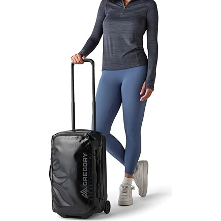 Gregory Alpaca Wheeled Duffel, Koffer für Reisende mit 40 l Volumen, Schwarz, interne Trennwände für optimales Packen – Bild 4