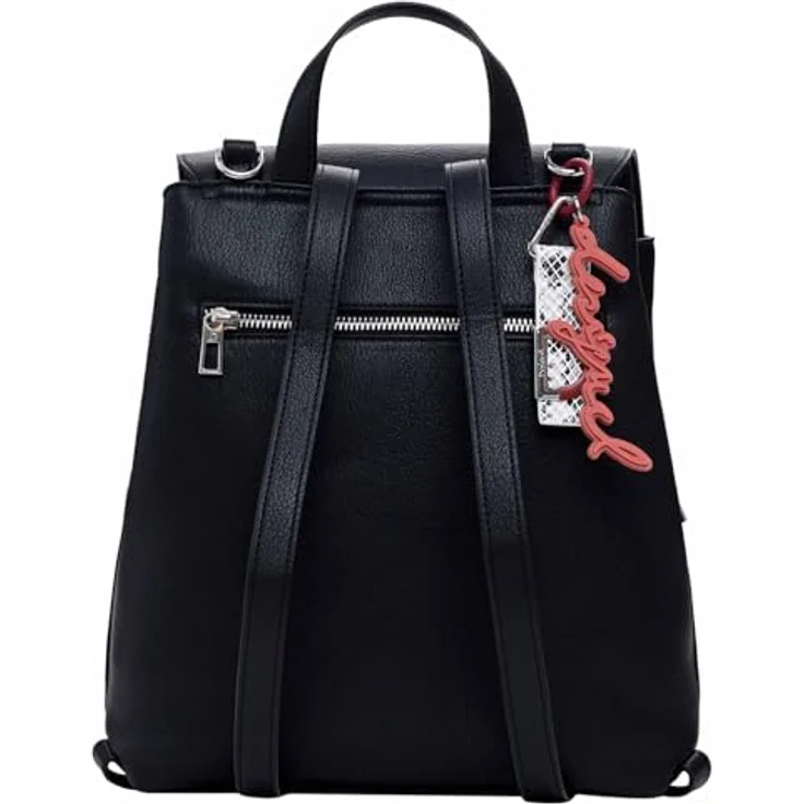 Desigual Sierra Sumy City Rucksack, 27.5 cm, schwarz, 100% Polyurethan, 24 cm x 11 cm – Bild 2