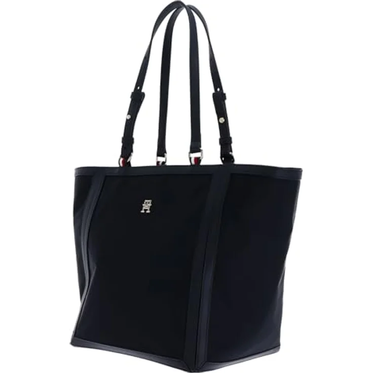 Tommy Hilfiger Shopper TH ESSENTIAL S TOTE, Handtasche Damen Tasche Damen Henkeltasche Recycelte Materialien, Space Blue – Bild 2