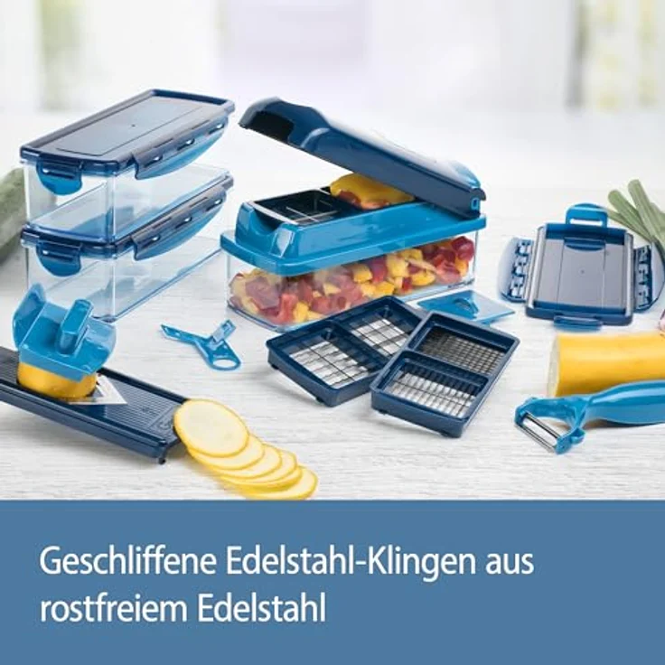 Nicer Dicer Smart, Set 14-tlg. : Blau – Bild 3