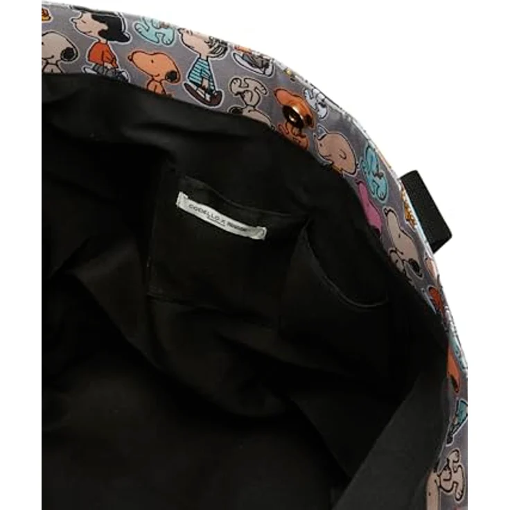 Codello Shopper Tasche aus robustem Jacquard-Gewebe, Peanuts™ Muster, 100% Baumwolle, für Damen – Bild 3