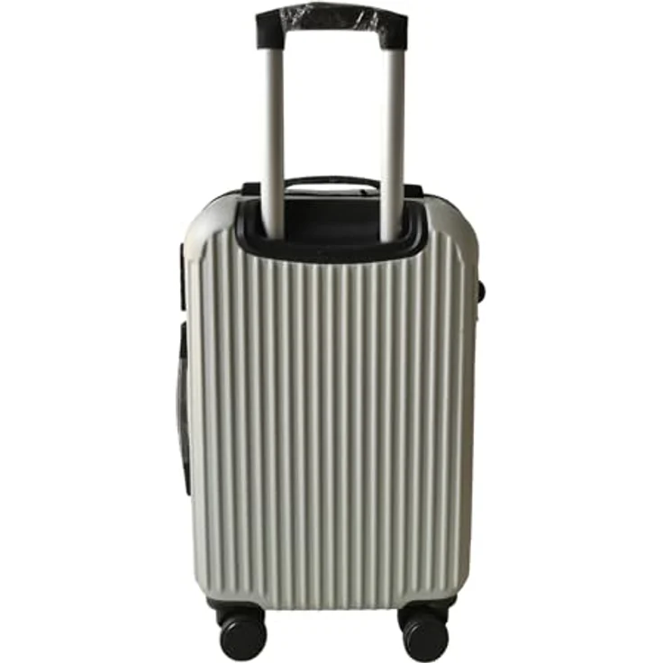 NTK-Collection Frenzi Hartschalenkoffer 2er-Set, Silber, M (50 l) und L (80 l), mit leichtläufigen Rollen und Zahlenschloss – Bild 2