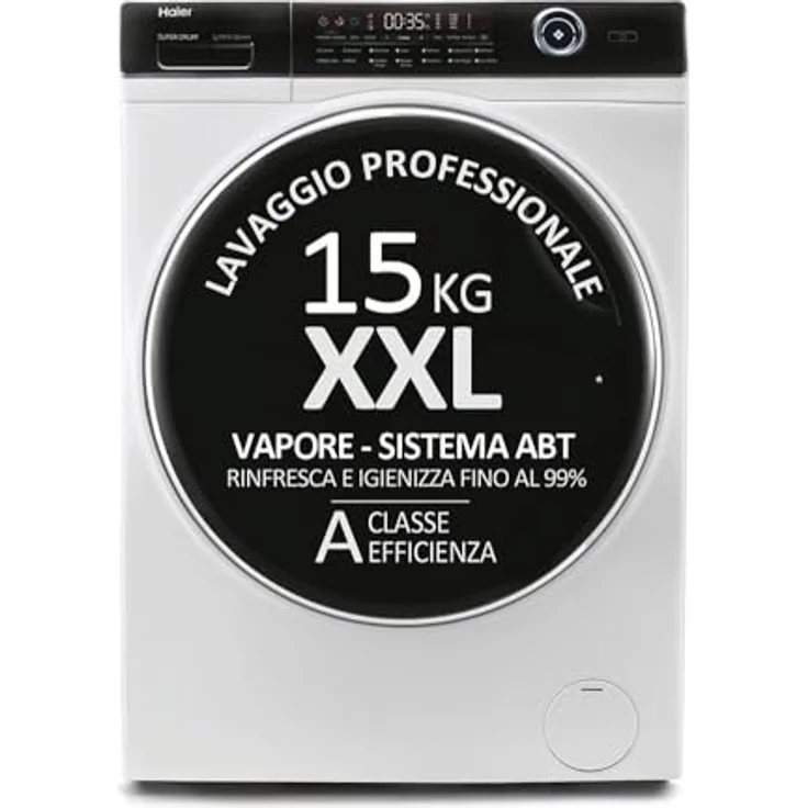 Haier HW150-BP14986EIT, Frontlader Waschmaschine mit 15 kg Kapazität, 1400 U/min, Energieeffizienzklasse A, Weiß – Bild 1