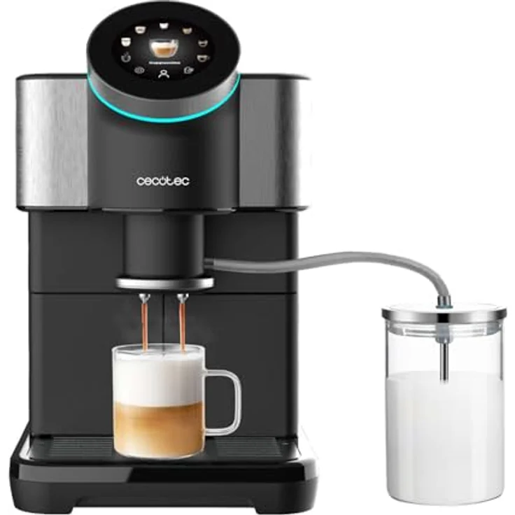 Cecotec Cremmaet Spin, Kaffeevollautomat mit integriertem Mahlwerk, 1,5 L Wassertank, 19 Bar Pumpendruck, Schwarz – Bild 1