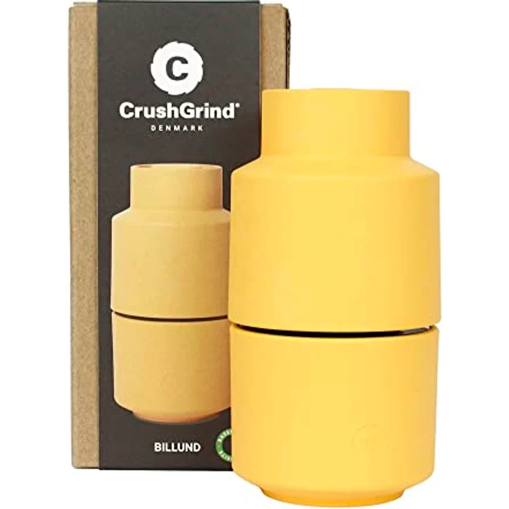 CrushGrind Billund umgedrehte Gewürzmühle und Kräutermühle - Keramikmahlwerk, Biokompositmaterial, Salz- und Pfeffermühle (Masala) – Bild 2