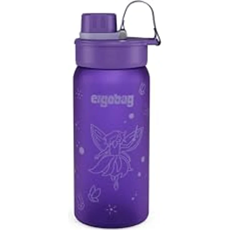 ergobag Trinkflasche, BPA-frei, 0,5 Liter, geschmacks- und geruchsneutral, kinderleicht zu öffnen und reinigen – Bild 1