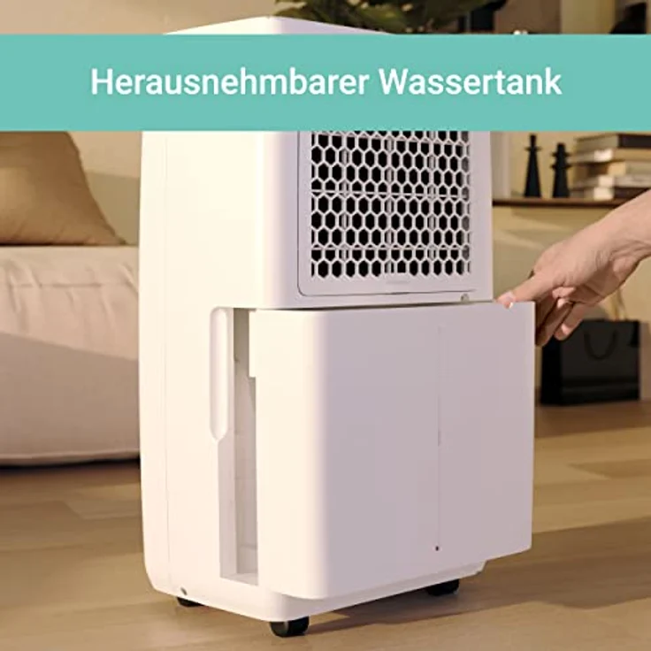 SUNTEC Dryfix 20 Lumio Luftentfeuchter für Räume bis 150 M³ (ca 65 m2) | Raumentfeuchter mit 20 l-Tag Entfeuchtung | Luftentfeuchter elektrisch inkl. Luftreiniger Funktion + mobile Wäschetrocknung – Bild 8