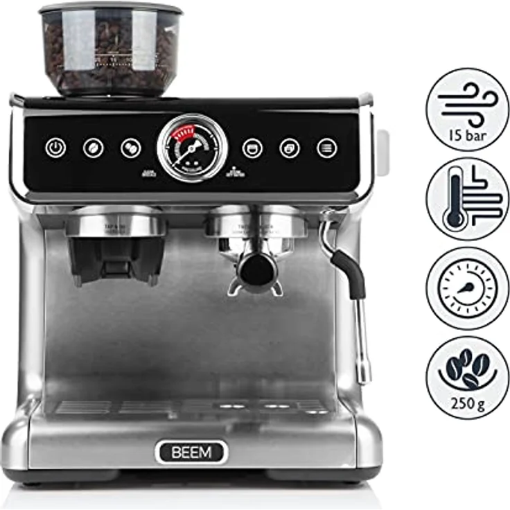 BEEM ESPRESSO-GRIND-PROFESSION Espresso-Siebträgermaschine mit Mahlwerk - 15 bar – Bild 2