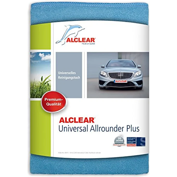 ALCLEAR 89915 Universal Allrounder Plus, Microfasertuch geeignet für Fast alle Oberflächen, Auto, Haushalt, Boot 40 x 40 cm, blau – Bild 2