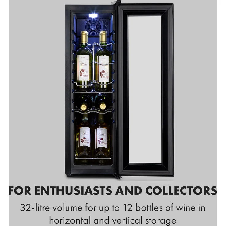 Shiraz 12 Slim Weinkühlschrank, Nutzinhalt gesamt 32 l – Bild 4